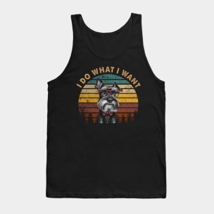 I Do What I Want Schnauzer Elegance, Tee Trendsetter Triumphs Tank Top